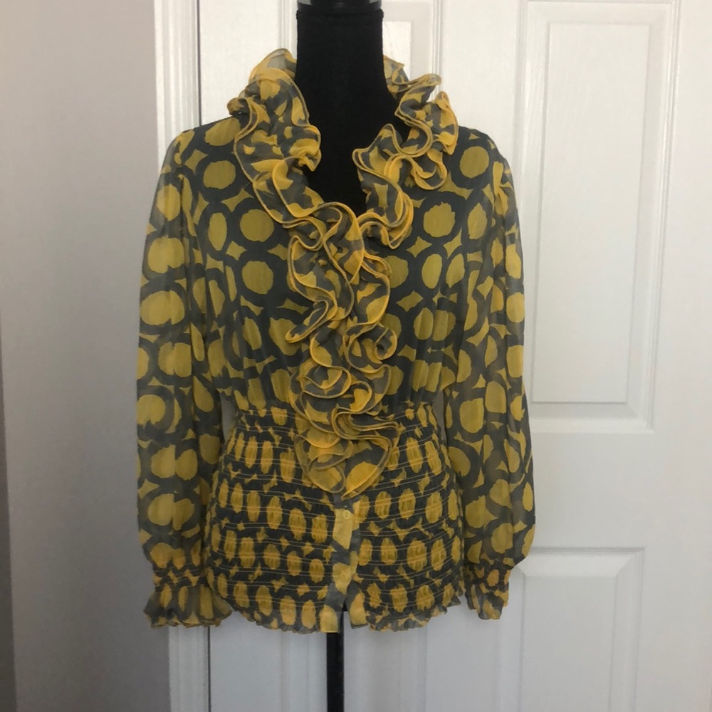 Clothing Obsessed Company Frill and Smocked Blouse
